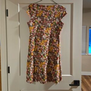Floral Multicolor Women's Dress